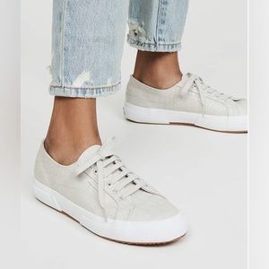 Superga 2750 Crocodile print women’s sneakers 8.5 taupe